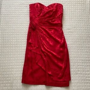 A.J. Bari vintage silk red dress.